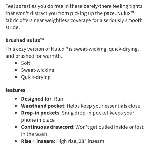 Lululemon Fast and Free High-Rise Tight Legging 28” Grape Leaf Nulux 10 Running - Picture 6 of 16